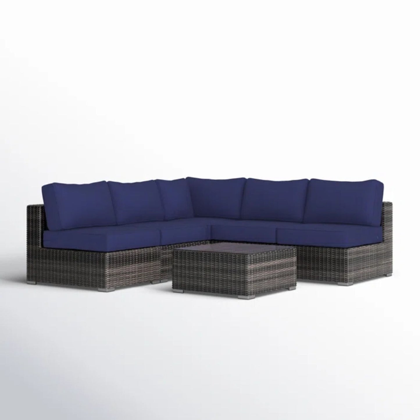 Seating Set With Cushions Handcrafted Wicker Design LSI Patio Furniture