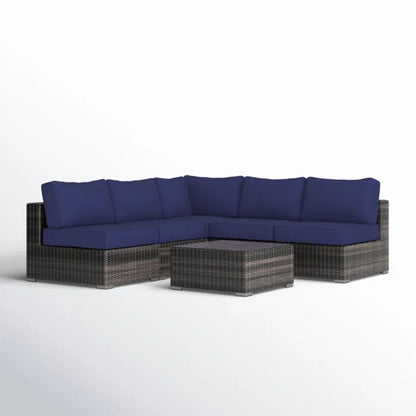 Seating Set With Cushions Handcrafted Wicker Design LSI Patio Furniture