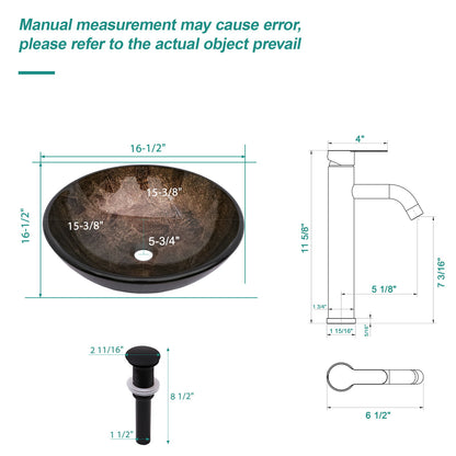 Vessel Sink With Faucet And Pop-Up Drain Daily Nest