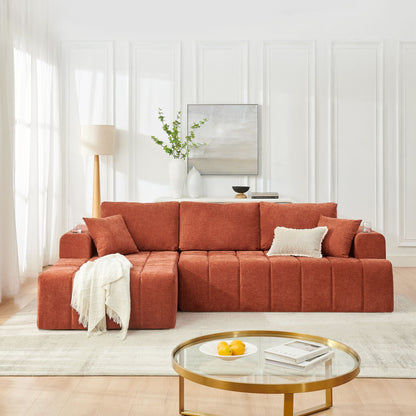 L - Shaped Sectional Sofa With Cup Holders & Side Pockets Home Essentials