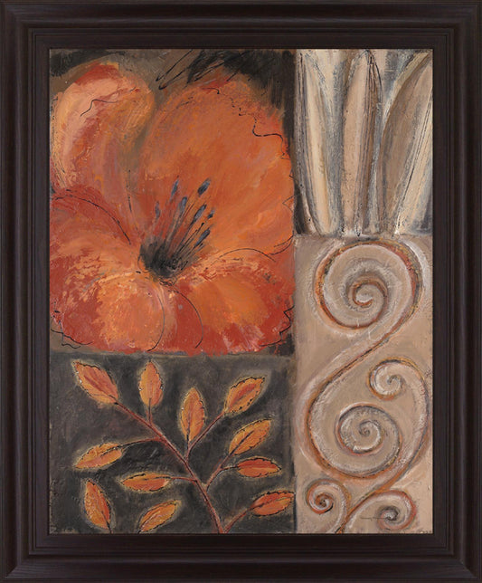 Spiraled Poppy - 28" x 34" Framed Wall Art Classy Art