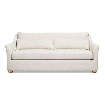 Ada - Flared Arm Contemporary Sofa With Lumbar Pillows - Flax White Jennifer Taylor Home