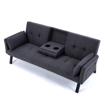 Sofa Bed With Foldable Design And Cup Holder Home Essentials