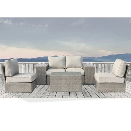 Stylish Modular Wicker Patio Seating Group LSI Patio Furniture