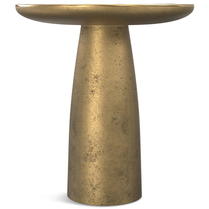 Dominique - Cast Aluminum Side Table - Brown Simpli-Home