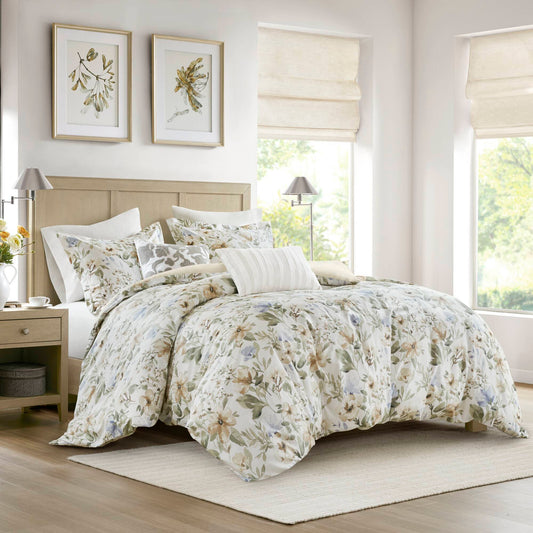 Herbal - Full/Queen 5 Piece Print Duvet Set - Multi Harbor House Blue