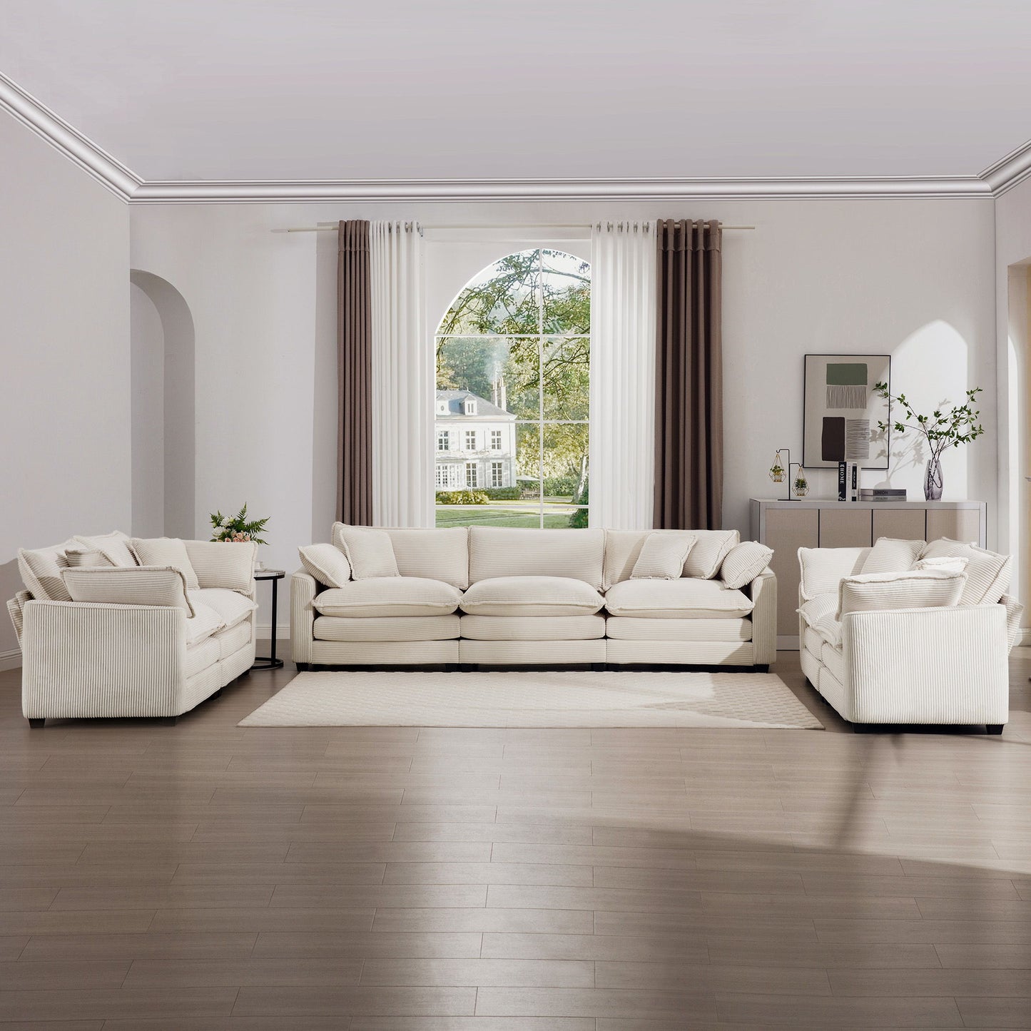 Elegant Oversized Sectional Sofa Set With Deep Seats And Flexible Layout Home Essentials