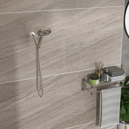 Multi Function Adjustable Hand Shower 7 Function Hand Shower, Wall Mounted - Brushed Nickel Daily Nest