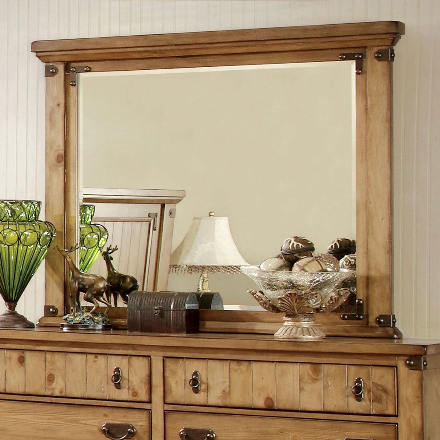 Pioneer - Mirror - Weathered Elm