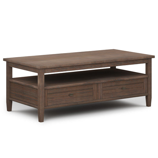Warm Shaker - Coffee Table - Farmhouse Brown Simpli-Home
