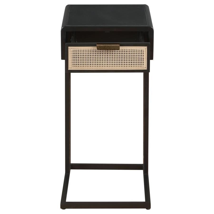 Amherst - 1-Drawer Radio Weave Cane Metal Side Table Coaster Fine Furniture