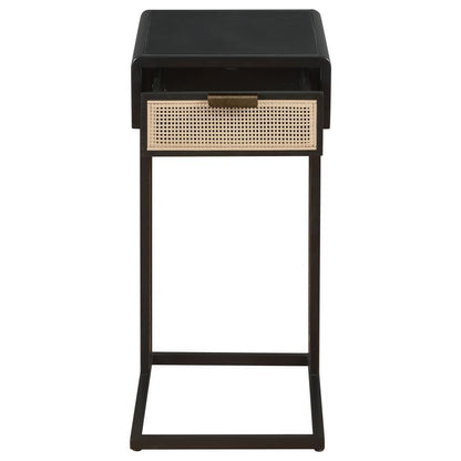 Amherst - 1-Drawer Radio Weave Cane Metal Side Table Coaster Fine Furniture