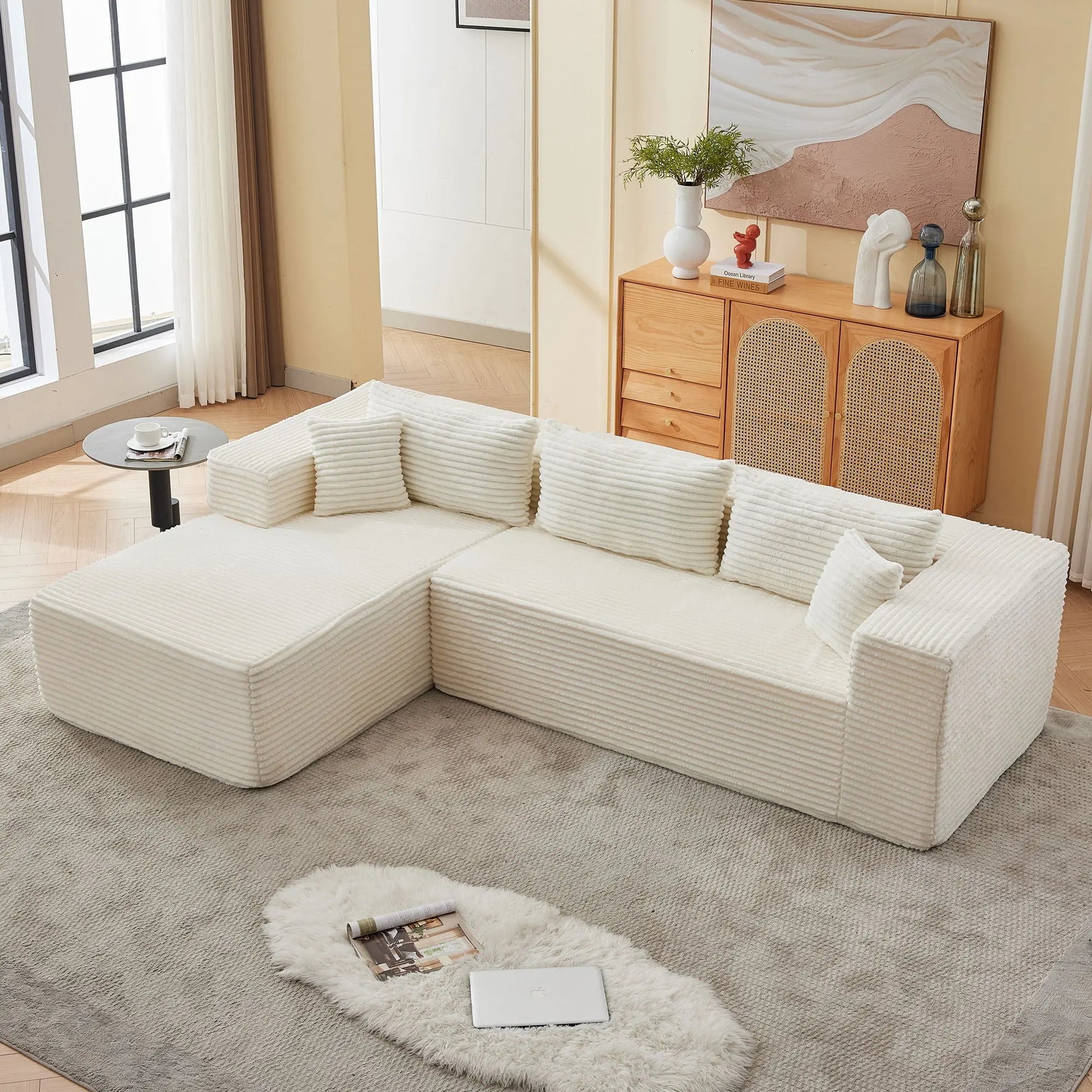 Modular Sofa With Golden Square Legs Home Essentials