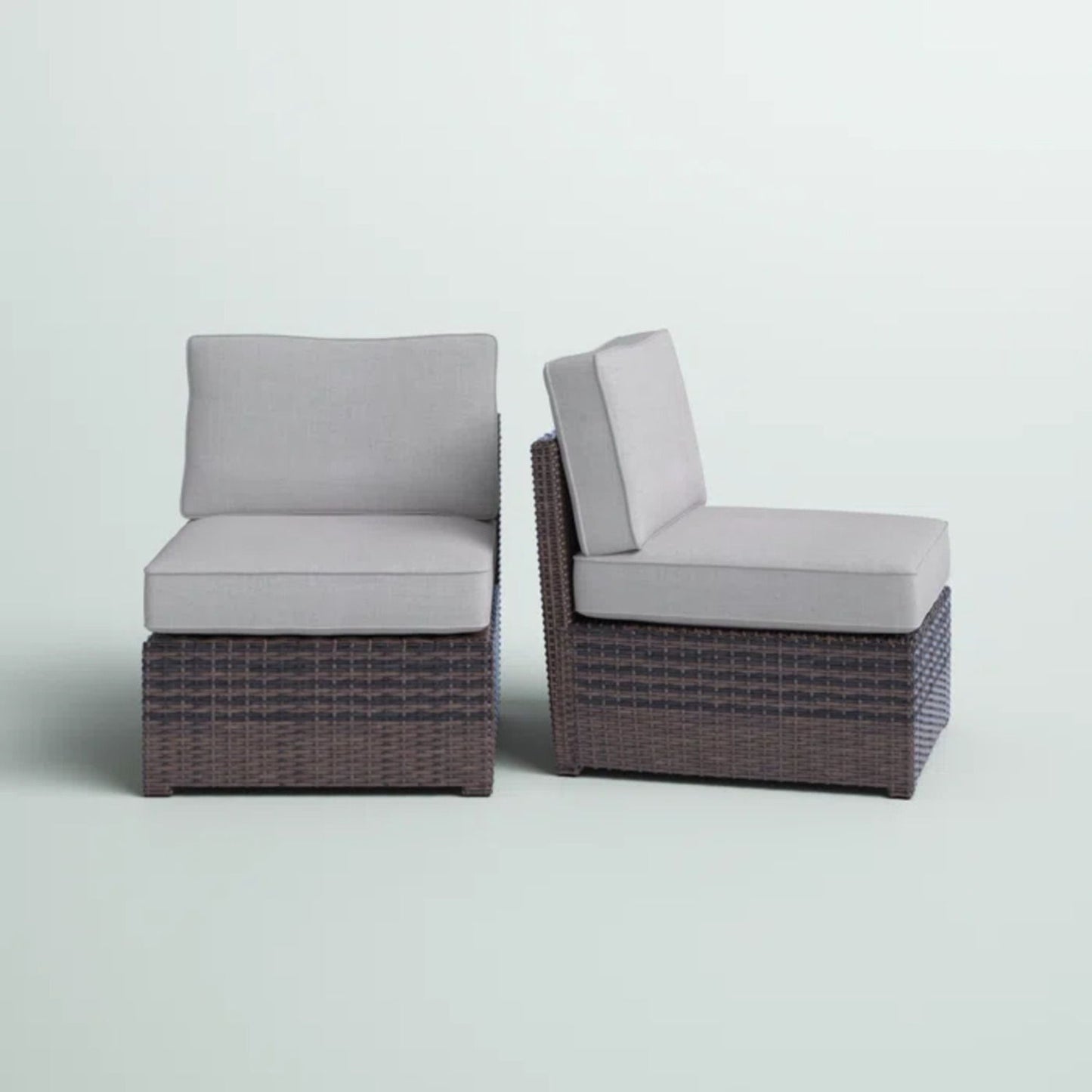 Armless Patio Chair With Cushions LSI Patio Furniture