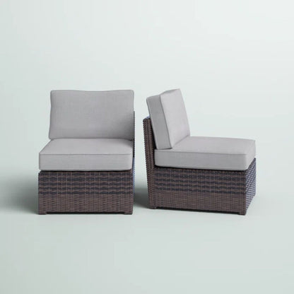 Armless Patio Chair With Cushions LSI Patio Furniture