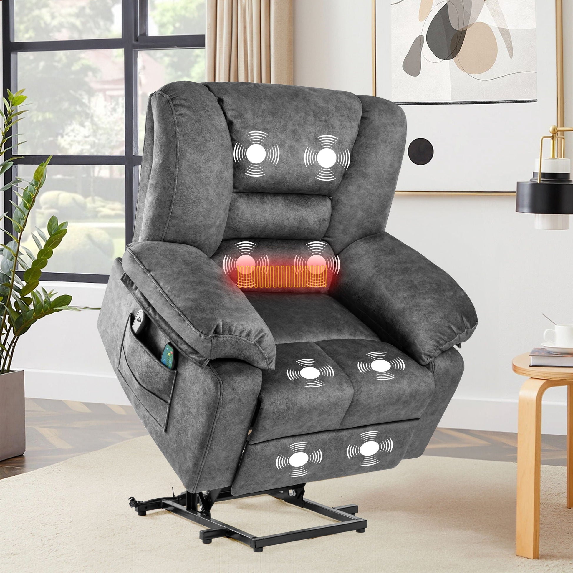Power Lift Recliner Chair Sofa With Massage Home Essentials