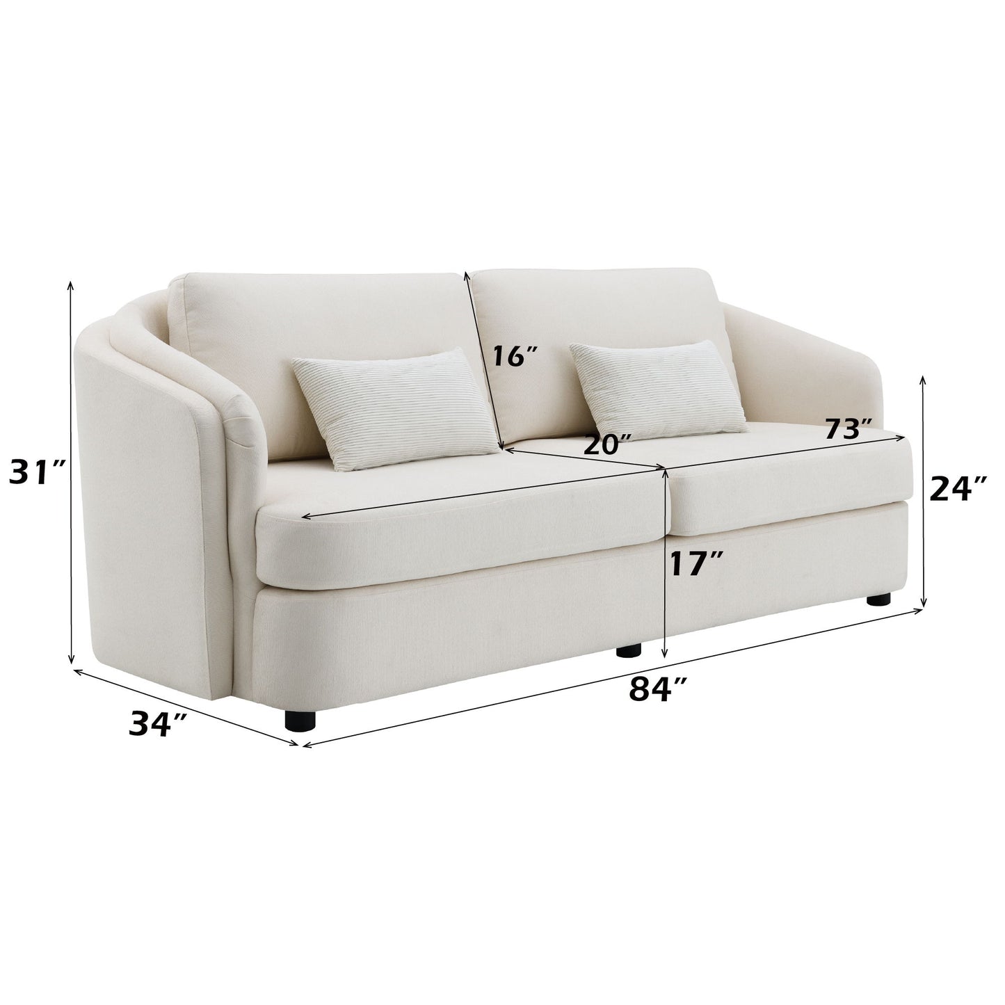 Mariko - 3 Piece Living Room Set Sofa Loveseat Chair - Beige Acme