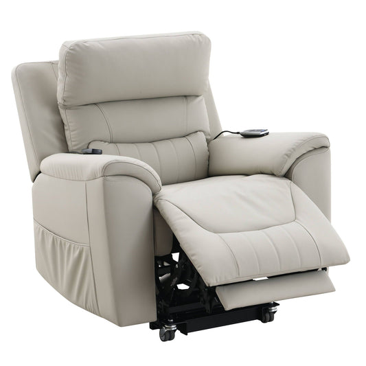 Marsha - Power Recliner With Lift & Massage - Light Gray Home Essentials