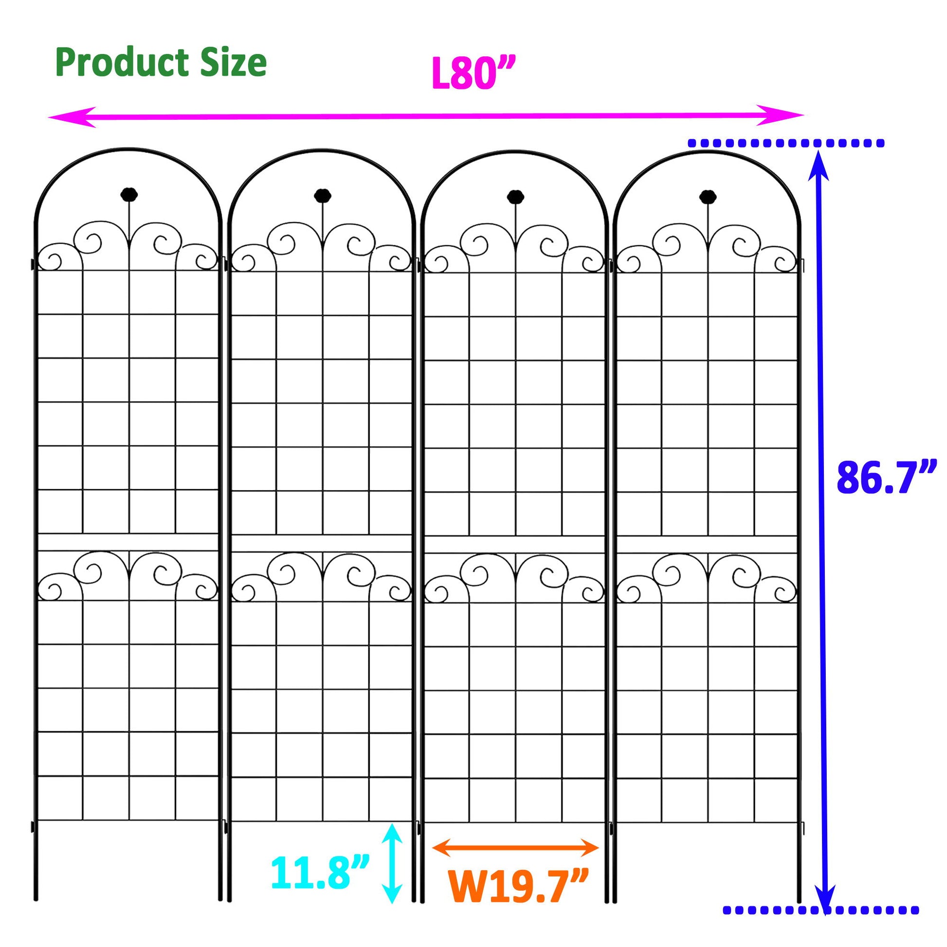 Metal Garden Trellis For Climbing Plants Outdoor Rustproof Plant Support Rose Trellis Netting Trellis Daily Nest