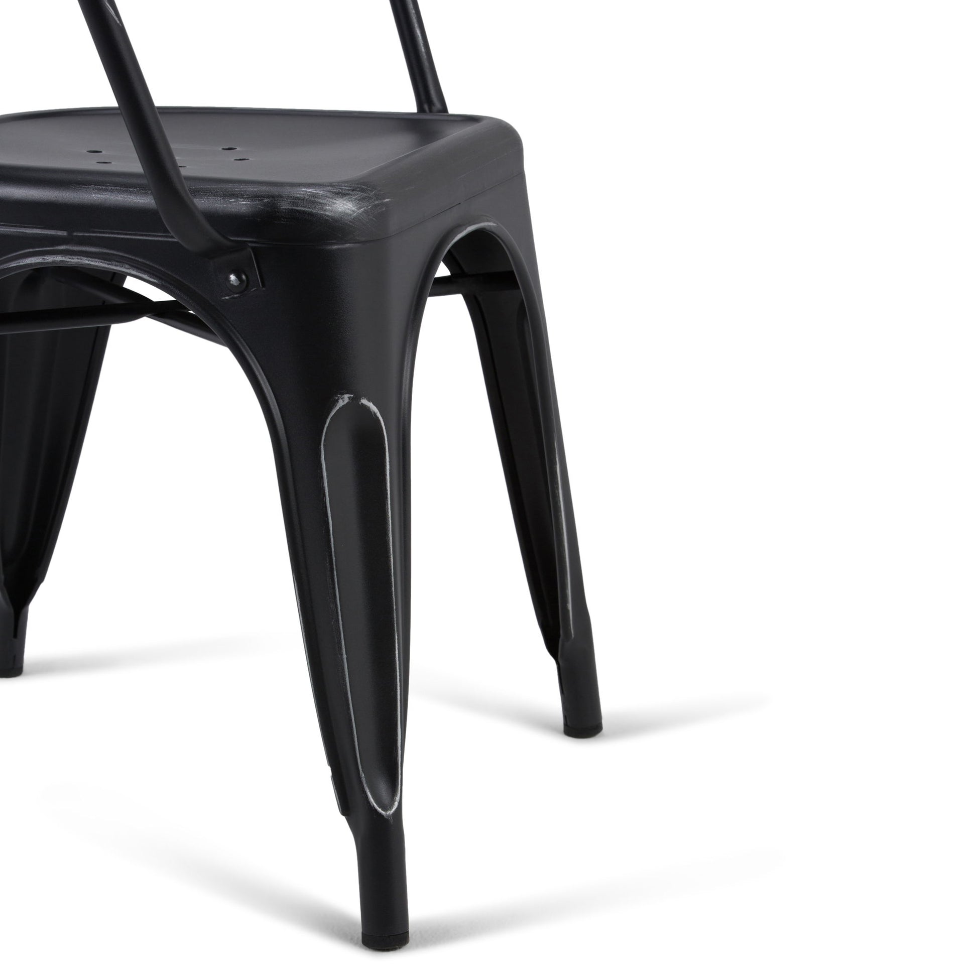 Larkin - Metal Dining Arm Chair (Set of 2) - Distressed Black / Silver Simpli-Home