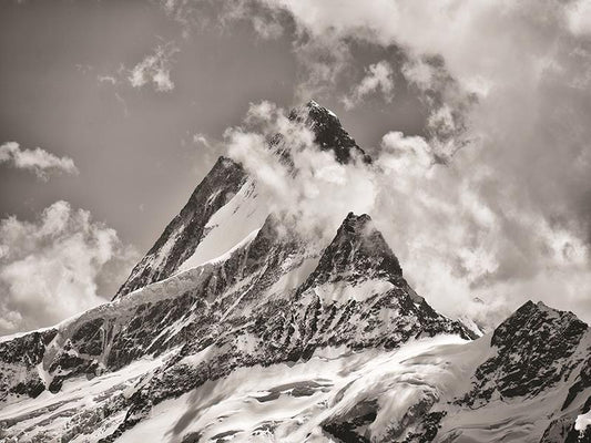 The Schreckhorn In The Bernese Alps By Martin Podt Photography (Framed) - Gray Classy Art