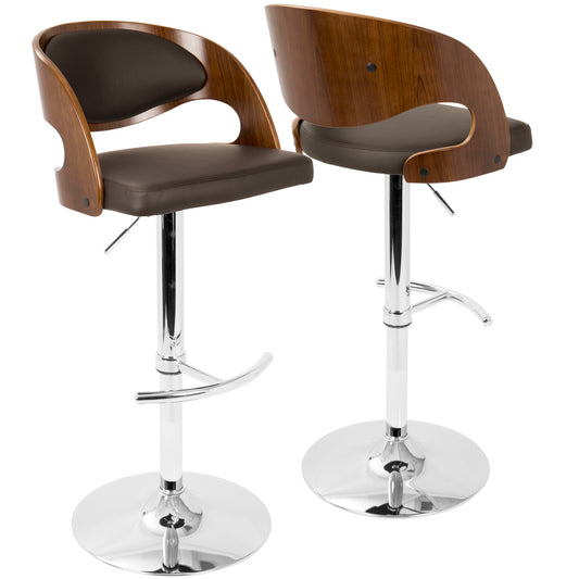 Pino - Mid Century Modern Adjustable Barstool With Swivel Lumi Source