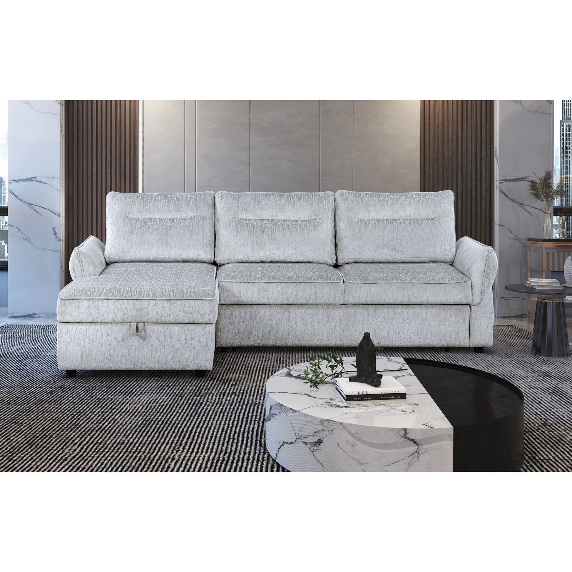 Montana - Sofabed With Storage - Gray Global Furniture USA