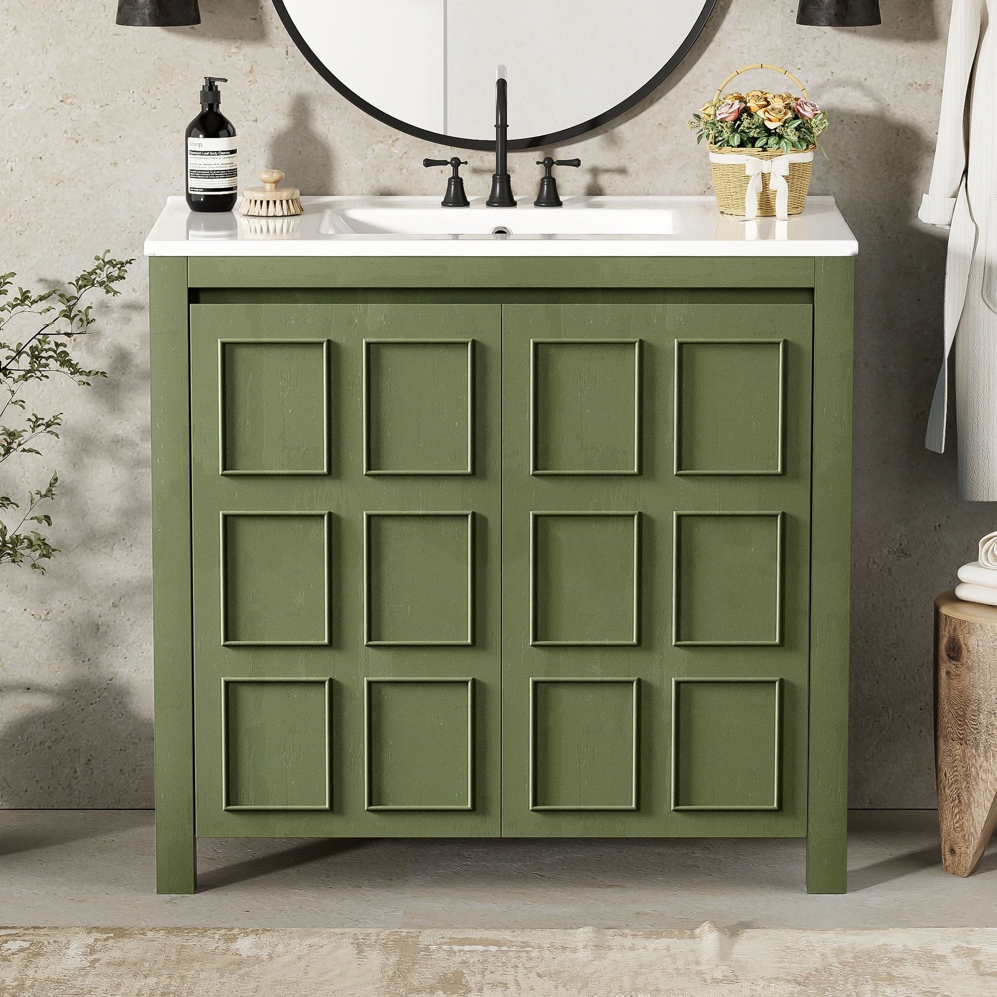 Bathroom Vanity Organizer With Sink, Combo Cabinet Set, Bathroom Storage Cabinet Hearth and Haven