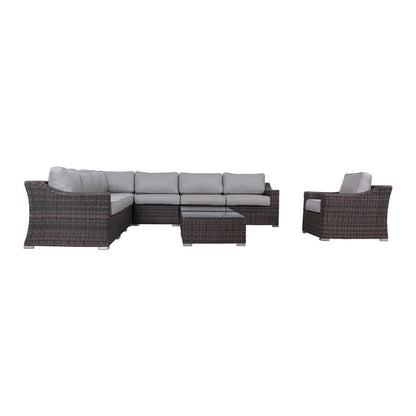 Outdoor Wicker Conversation Set With Cushions, All Weather LSI Patio Furniture