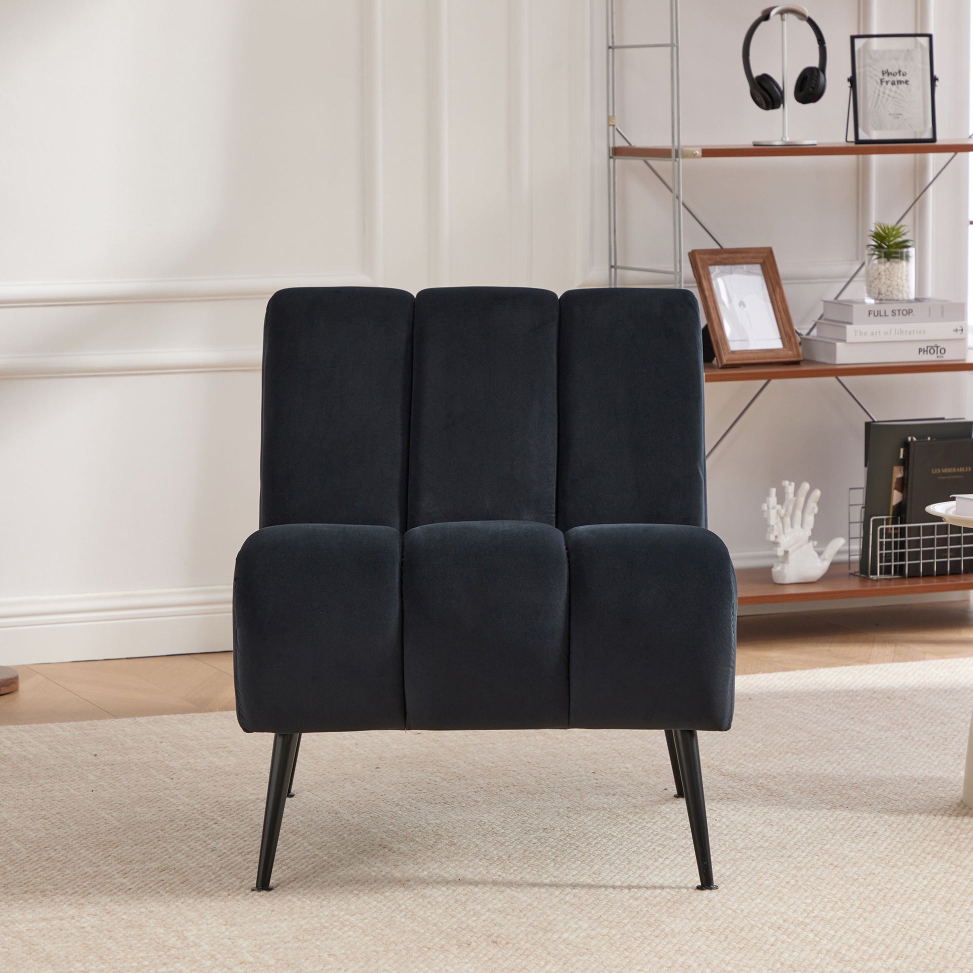 Upholstered Armless Chair For Living Room Home Essentials