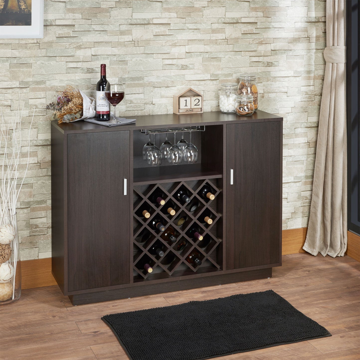 Hazen - Wine Cabinet - Espresso Acme