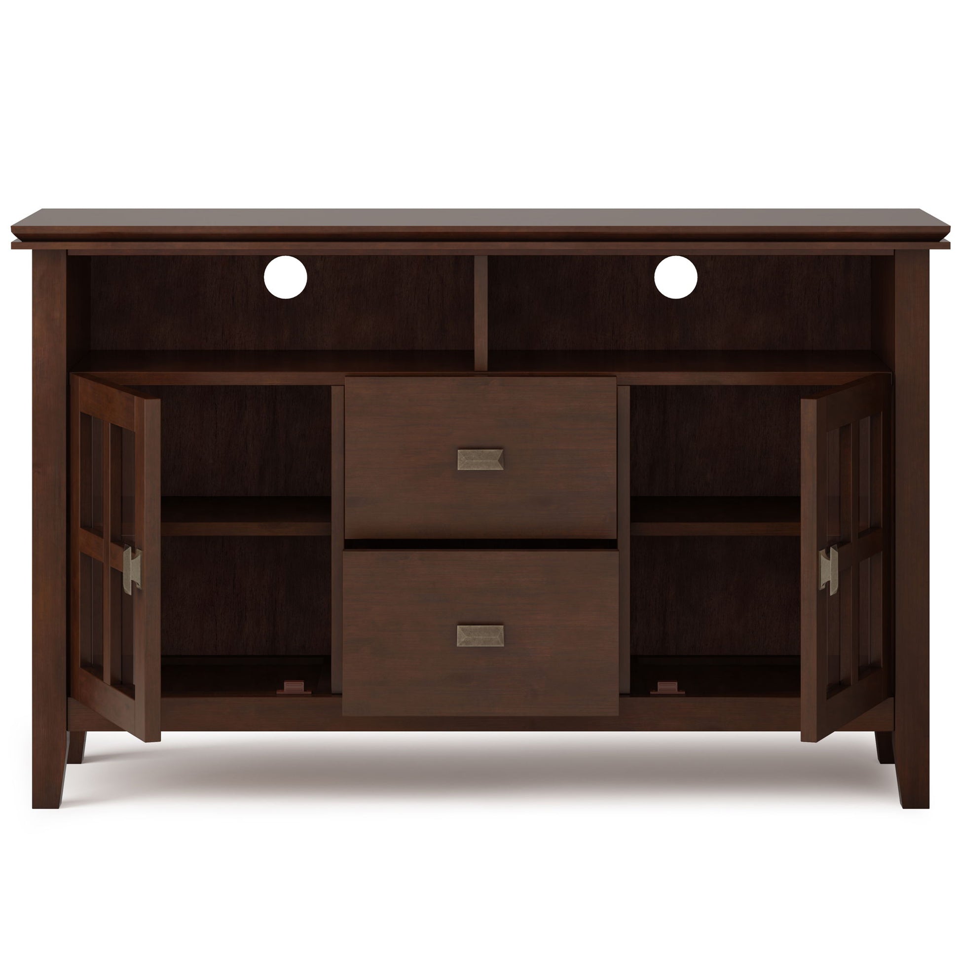 Artisan - TV Media Stand, Handcrafted - Russet Brown Simpli-Home
