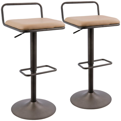 Beta - Industrial Barstool (Set of 2) - Camel Lumi Source