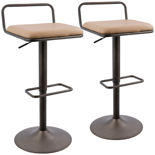 Beta - Industrial Barstool (Set of 2) - Camel Lumi Source