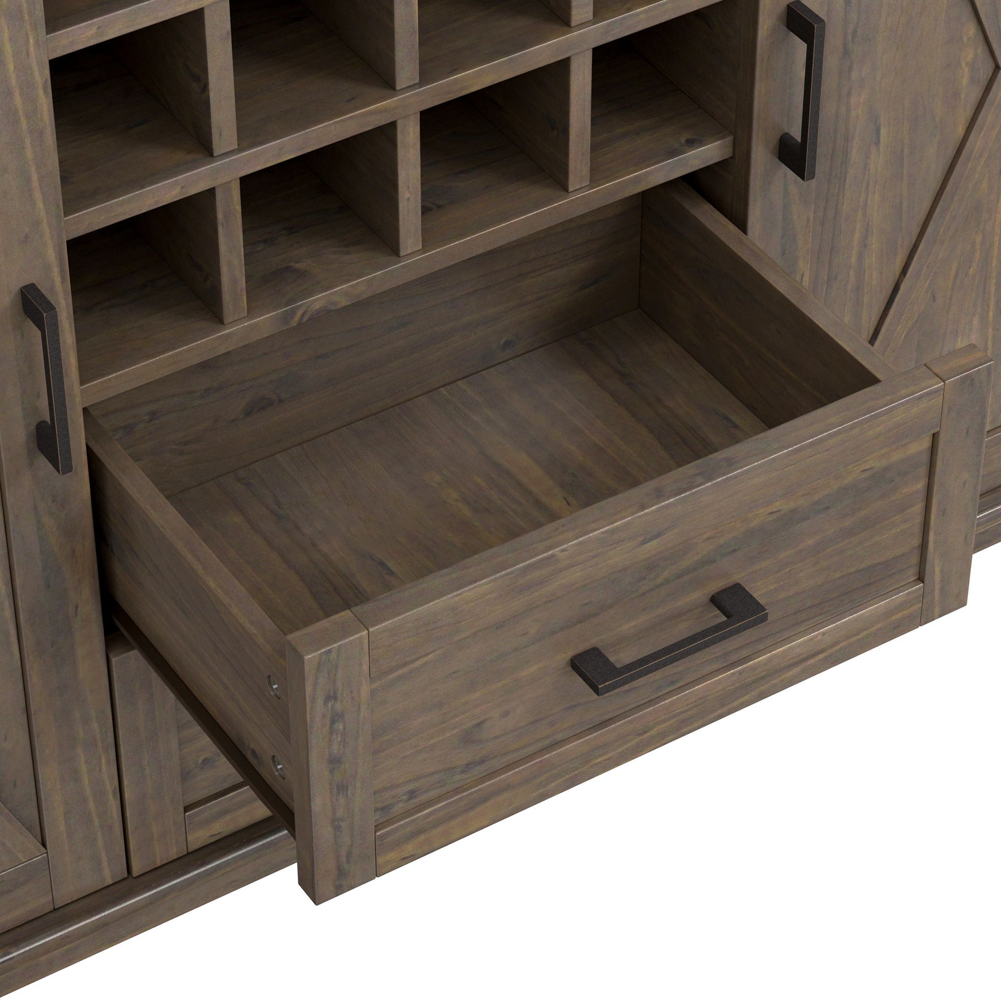 Ela - Sideboard With Wine Storage - Smoky Brown Simpli-Home
