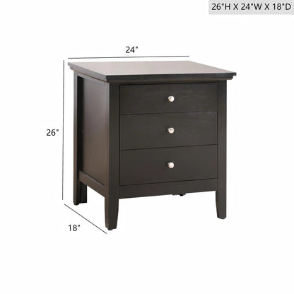 3 Drawer Nightstand & Dove Tailed Drawers Glory Furniture