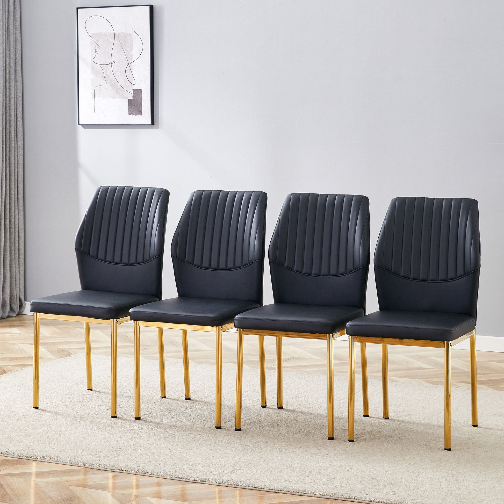 Luxury Simple Chair With Metal Gold Leg Home Essentials