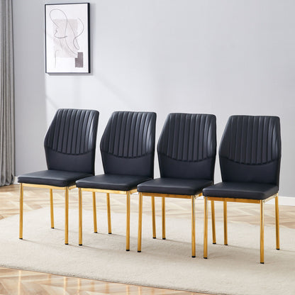 Luxury Simple Chair With Metal Gold Leg Home Essentials