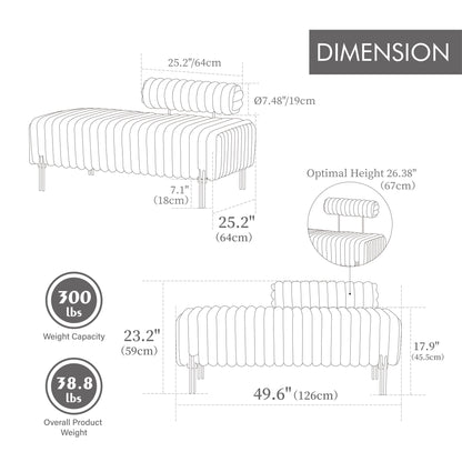 Mini Loveseat With Adjustable Backrest Home Essentials