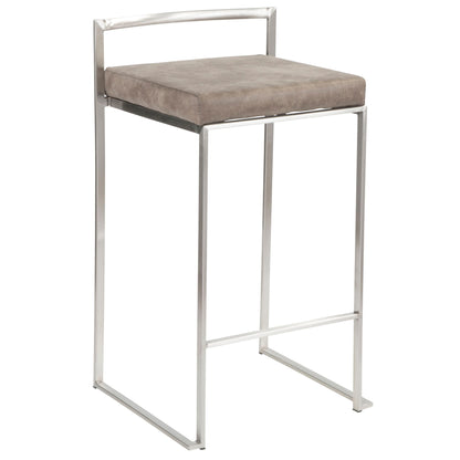 Fuji - Contemporary Elegant Stackable Counter Stool Set Lumi Source