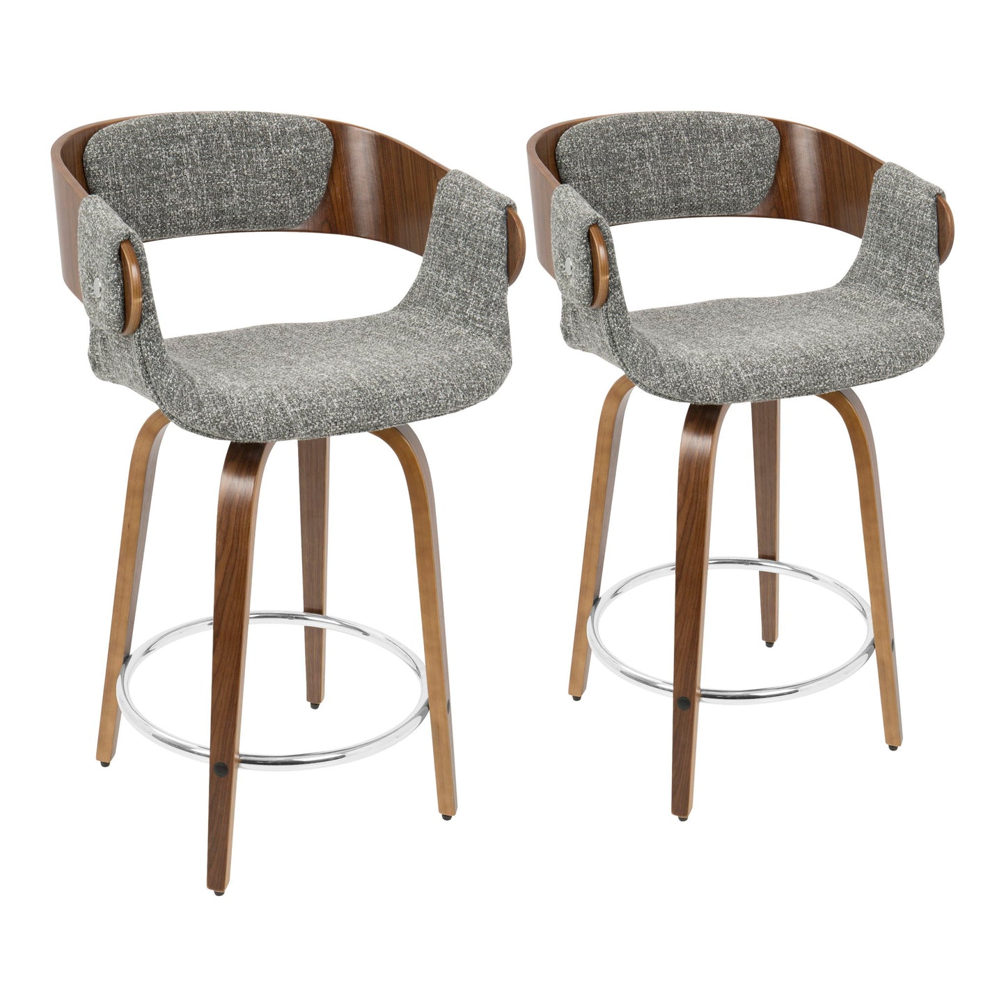 Elisa - Mid Century Modern Counter Stool (Set of 2) Lumi Source