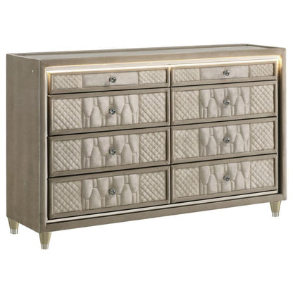 Lorient - 8-Drawer LED Bedroom Dresser Cabinet Coaster Fine Furniture