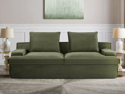 Nimbus - Oversized Full Foam 4 Seater Couch For Living Room Upholstered In Soft Corduroy, Wide Armrests US Pride