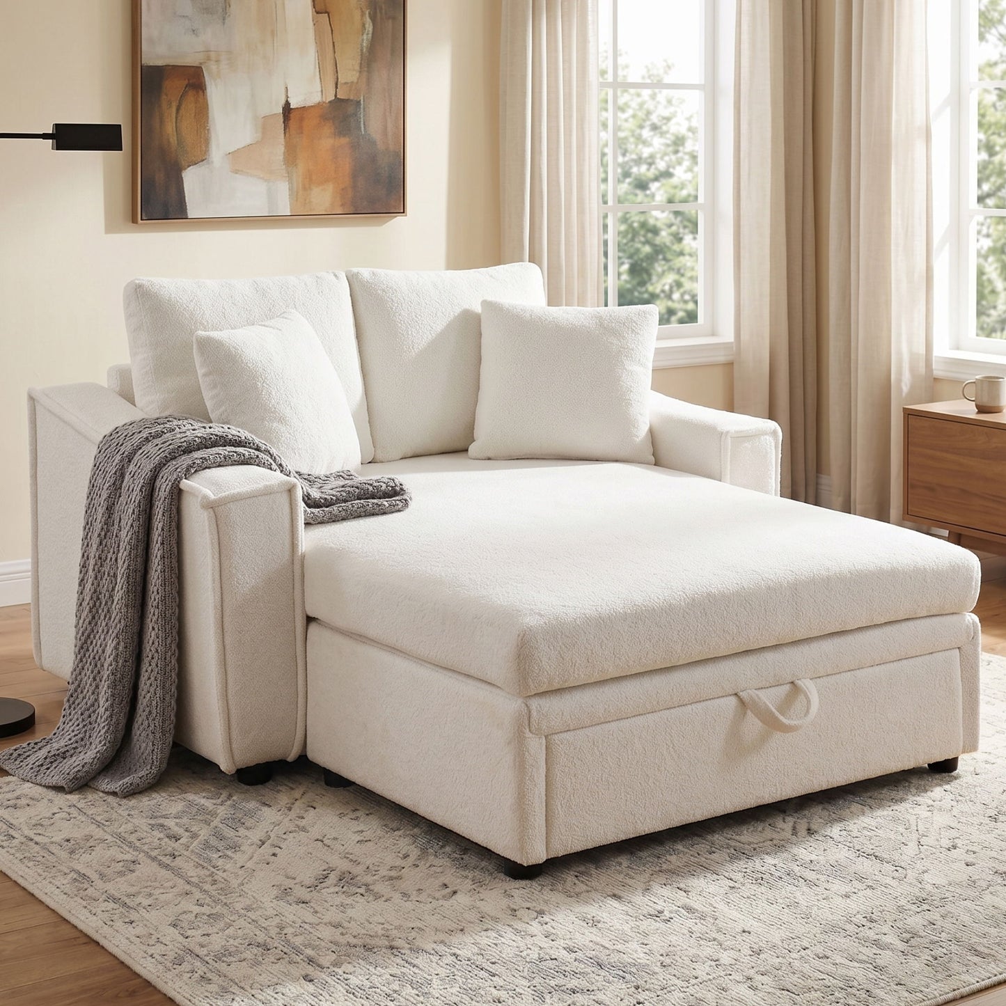 Modern Chaise Sofa With Hidden Storage For Living Room Hearth and Haven