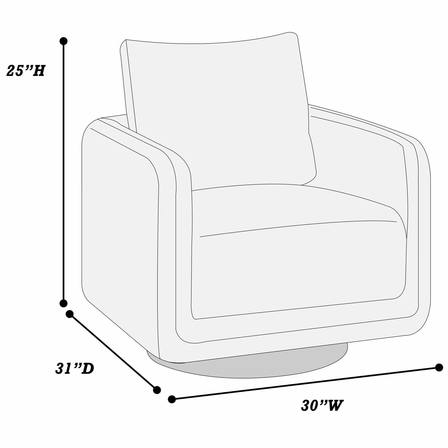 Swivel Accent Chair Upholstered Home Essentials