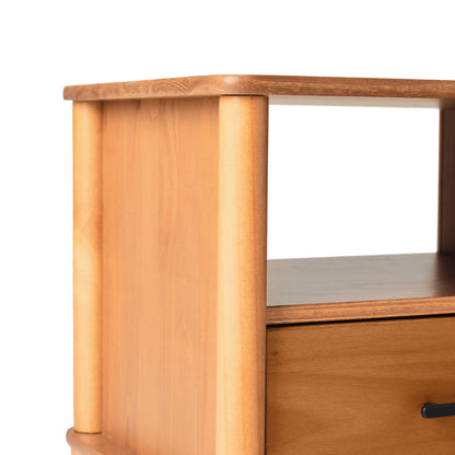 Transitional Solid Wood Spindle Nightstand