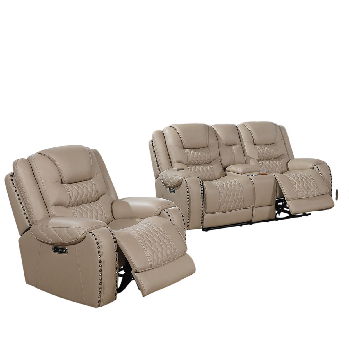 Power Motion Sofa Set With USB Ports And Adjustable Headrests Home Essentials