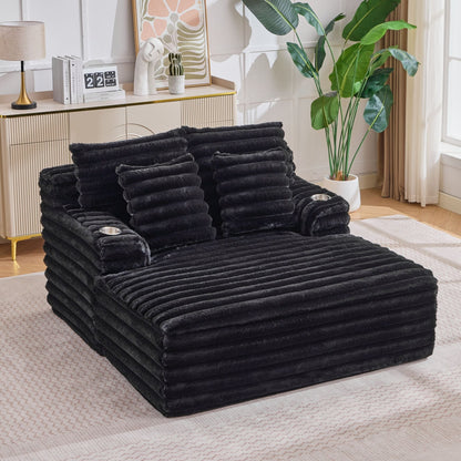 Oversized Chaise Lounge Chair Indoor With Pillows For Living Room Hearth and Haven