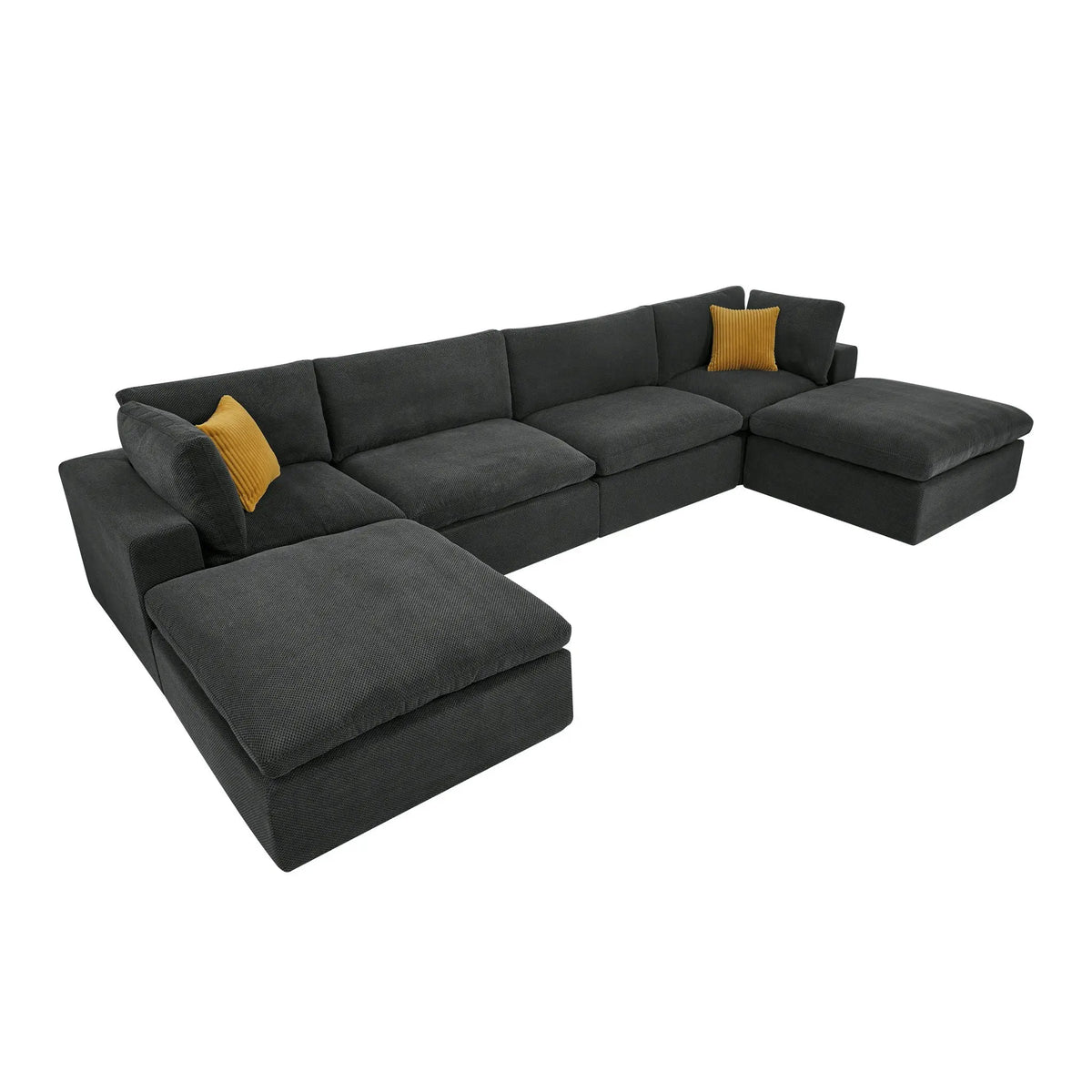 Custom Configuration Modular Sectional With Toss Pillows Home Essentials