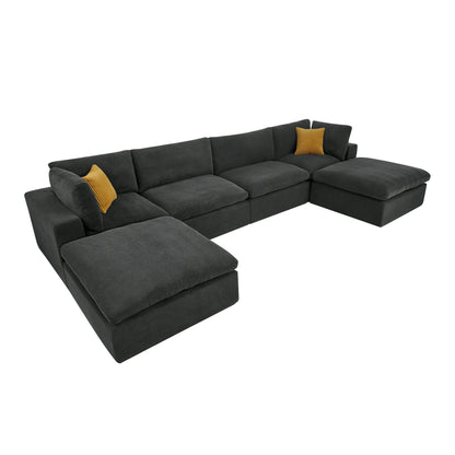Custom Configuration Modular Sectional With Toss Pillows Home Essentials